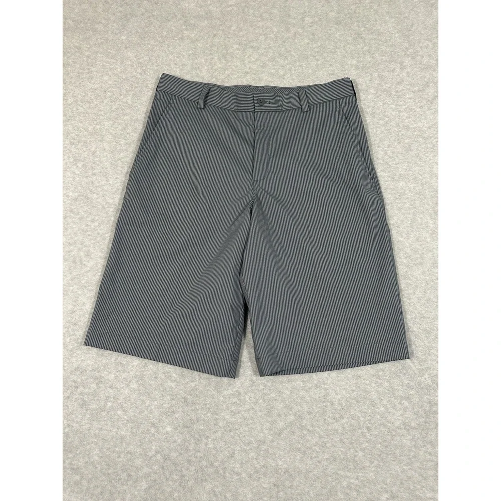 Nike Golf Shorts Men's‎ 30 Chino Grey Striped Performance Standard Fit